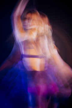 Abstract woman body in motion