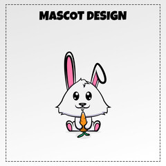 Obraz na płótnie Canvas Rabbit Mascot Animal Design Illustration