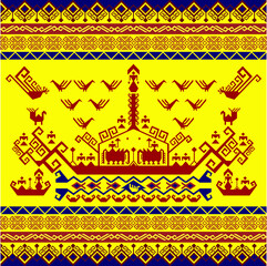 The Tapis Kapal Gajah motif is a symbol of intelligence in ancient times which was used by nobles and wealthy merchants in the Lampung area