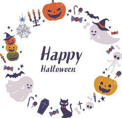 ハロウィンフレーム素材