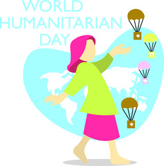 world humanitarian day vector illustration