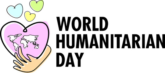 world humanitarian day vector illustration