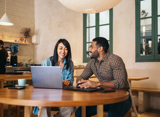 People doing business in an alternative workspace