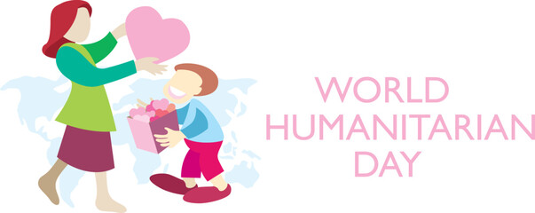 world humanitarian day vector illustration