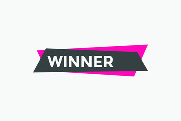 Winner text symbol. winner text web template Vector Illustration.
