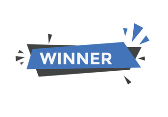 Winner text symbol. winner text web template Vector Illustration.
