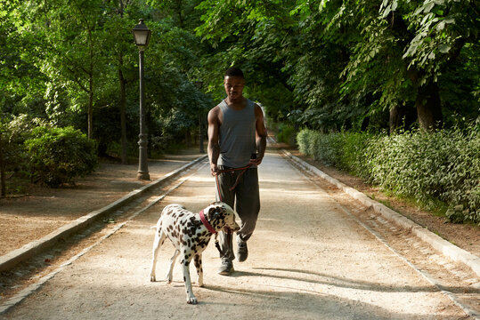 Sports outside with doggy