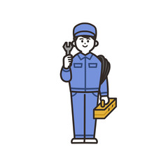 男性の電気工事士のアイコン
