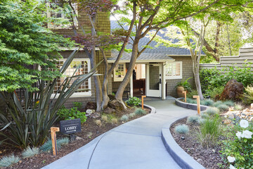 Front entrance of boutique hotel