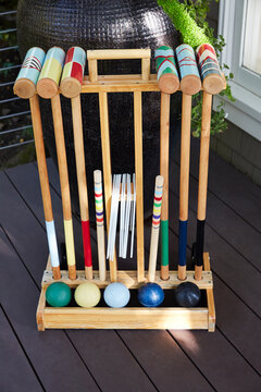 Croquet game set