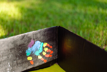 rainbow handprint
