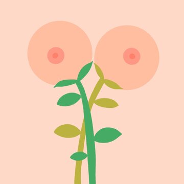 Woman breast illustration