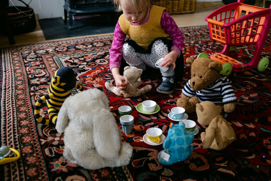 tea party with teddy bears