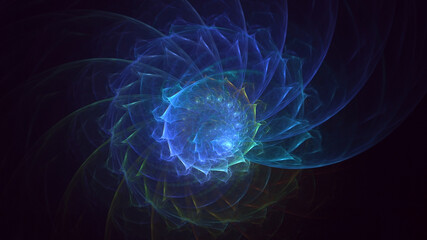 Fototapeta premium 3D rendering abstract round light background