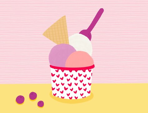 Ice cream terrine illustration