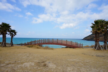 seaside bridge and sea