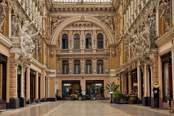 Photo of the interior architecture of the Passage in Odessa, Ukraine.