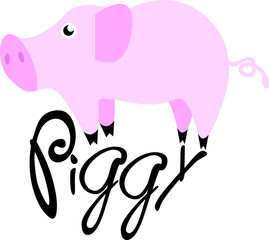 pig vector logo illustration good for logo