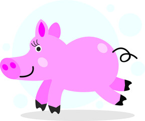 pig vector logo illustration good for logo