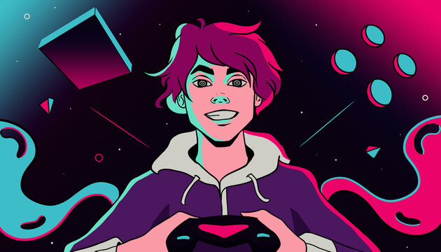 Boy Playing Video Games