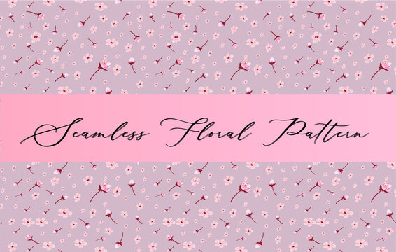 Seamless pink floral pattern