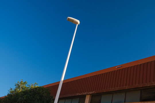 A white lamppost.
