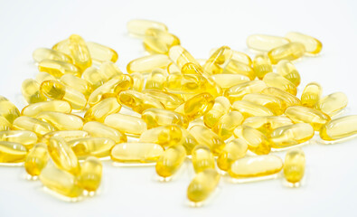 Omega 3 fish oil capsules.