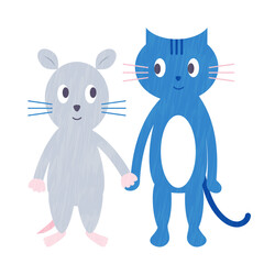 ネズミとネコ　仲良し