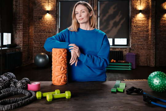 Fitness Trainer With Foam Roller