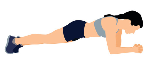 woman doing yoga exercise, women in plank position