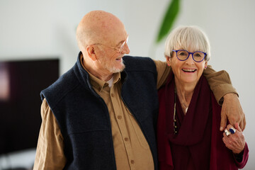 Adorable senior couple portrait