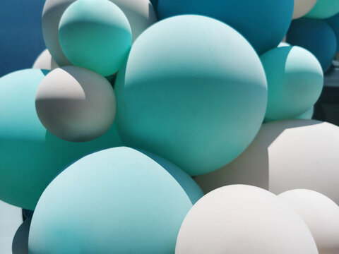 blue balloons background