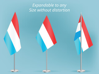 Flag of Luxembourg.Set of Luxembourg's national flag