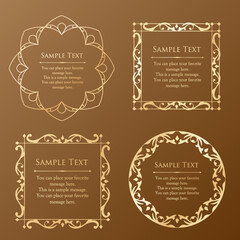 オシャレなフレーム。デザインテンプレート。ゴージャスな額のセット。