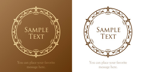 オシャレなフレーム。デザインテンプレート。ゴージャスな額のセット。