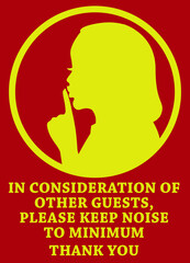 QUITE ZONE SIGNAGE PLEASE DONT DISTURB