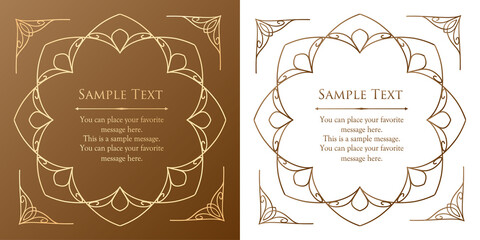 オシャレなフレーム。デザインテンプレート。ゴージャスな額のセット。