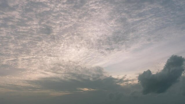 Timelapse of Amazing dramatic sunrise sky or sunset sky and clouds