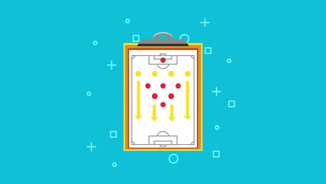 soccer sport coatch tactics clipboard