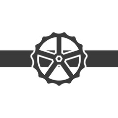 Metal pipe with valve from top view glyph icon isolated on white background.Vector illustration.