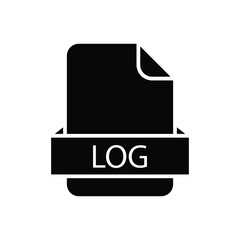 Log file icon design isolated on white background