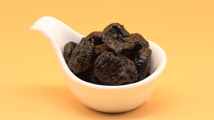 Prunes Into A Bowl Stock Photo