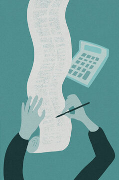 The accountant at work