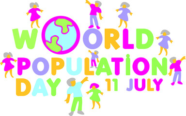 world population day 11 july vector illustration