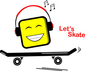 skate board emoticon