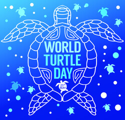 world turtle day 23 may vector illustration design