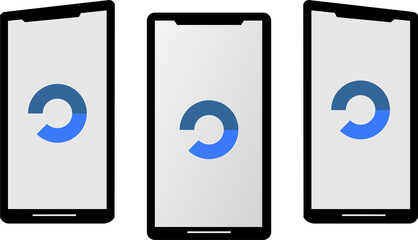 pictures of three smartphones