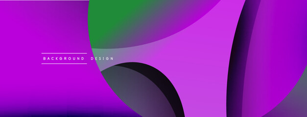 Creative geometric wallpaper. Minimal abstract background. Circle and wave composition vector illustration for wallpaper banner background or landing page