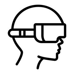 metaverse line icon