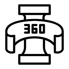 360 degree line icon